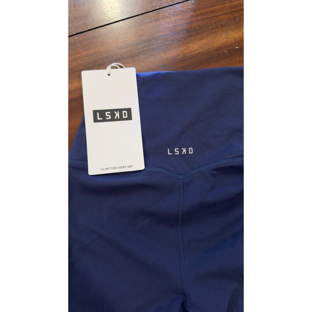 LSKD Elixir Mid Short Tight Future Navy XS High Waist Biker Shorts NEW NWT - Picture 11 of 16